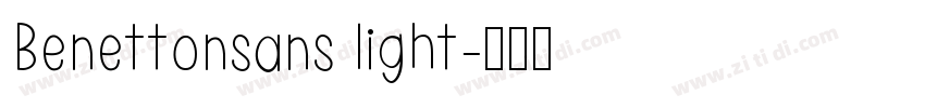 Benettonsans light字体转换